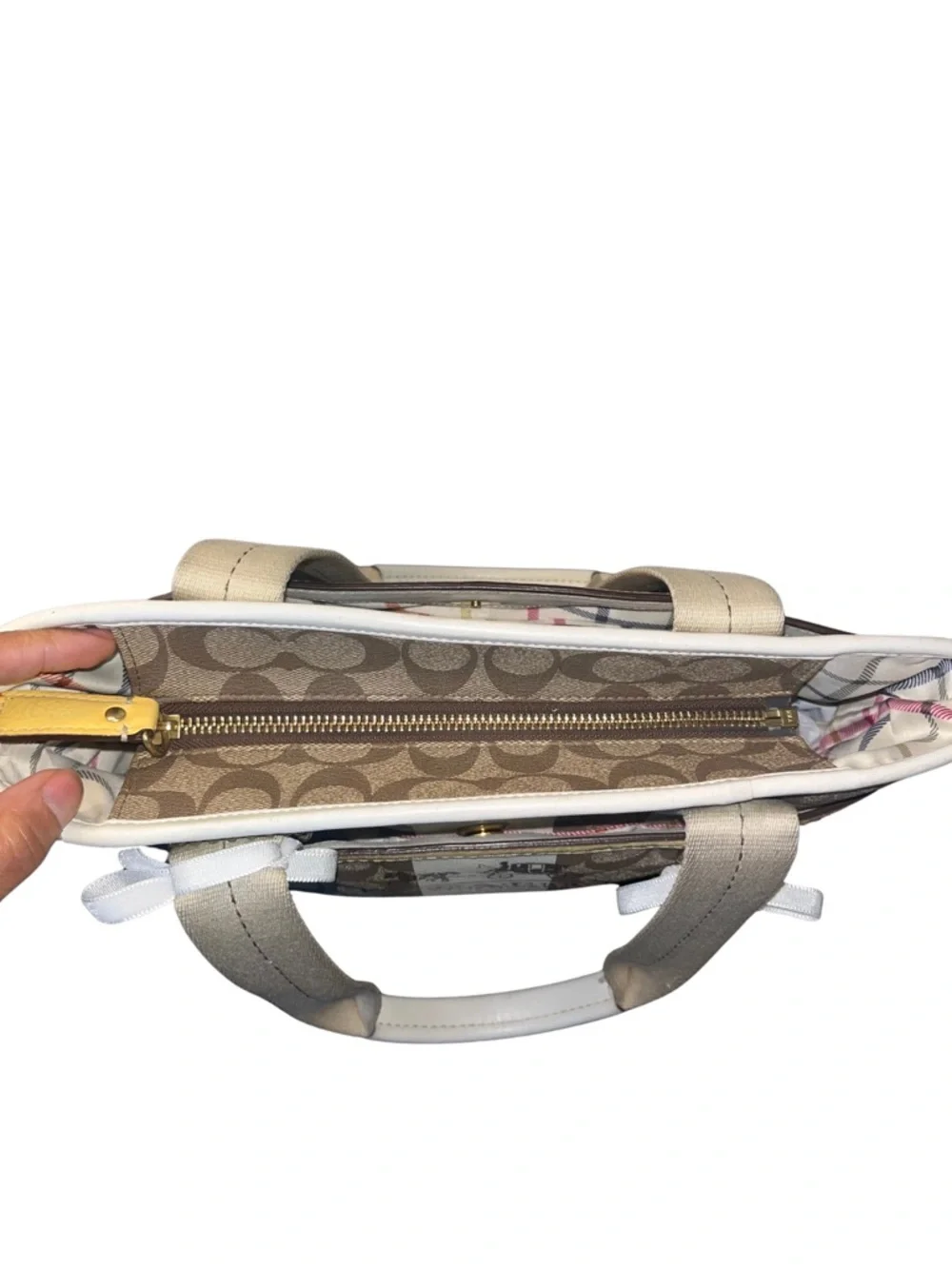 Coach Heritage Stripe Tote - Picture 12 of 17